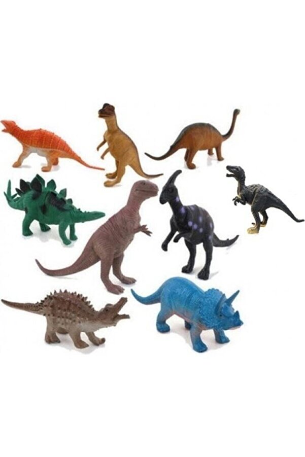 Yeşil Dinozor Oyuncak Hayvanlar 8 Parça Dinozor Seti Dinazorlar