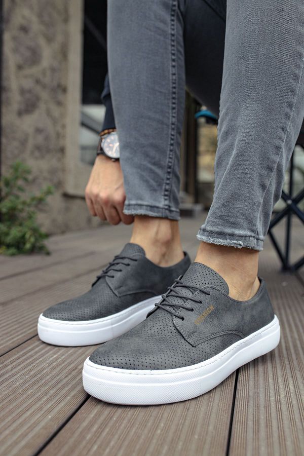 BZ Moda Rex B061 Orthopedic Men s Classic Shoes Anthracite Skin Trendyol