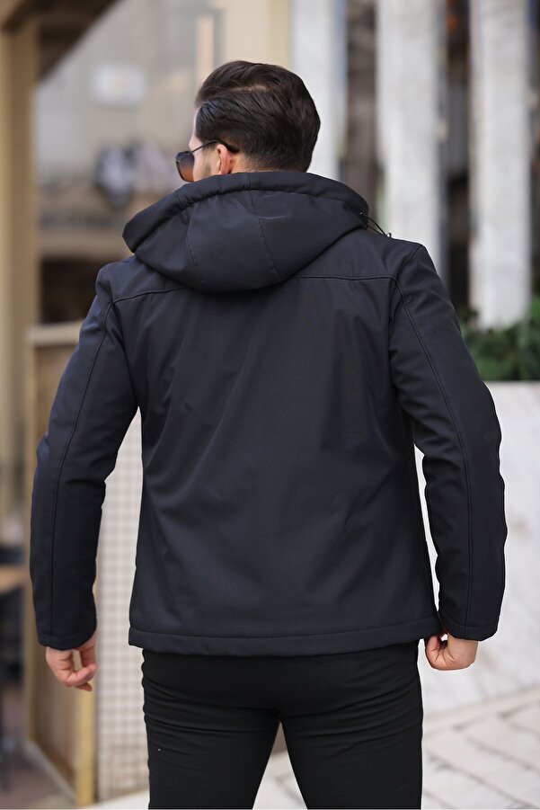 Reyost Furry Water And Windproof Black Softshell Winter Men S Coat 