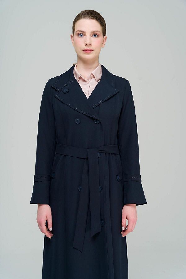 Navy blue top coat clearance