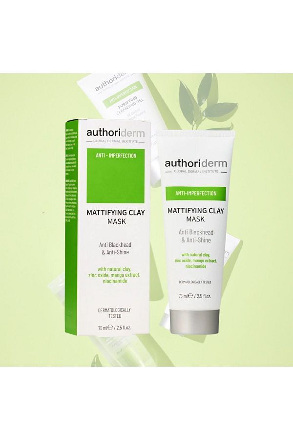 Authoriderm-75 ml Clay Mask - For Oily and Combination Skin 1