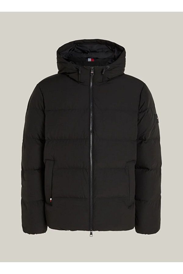 Tommy hilfiger black bubble jacket new arrivals