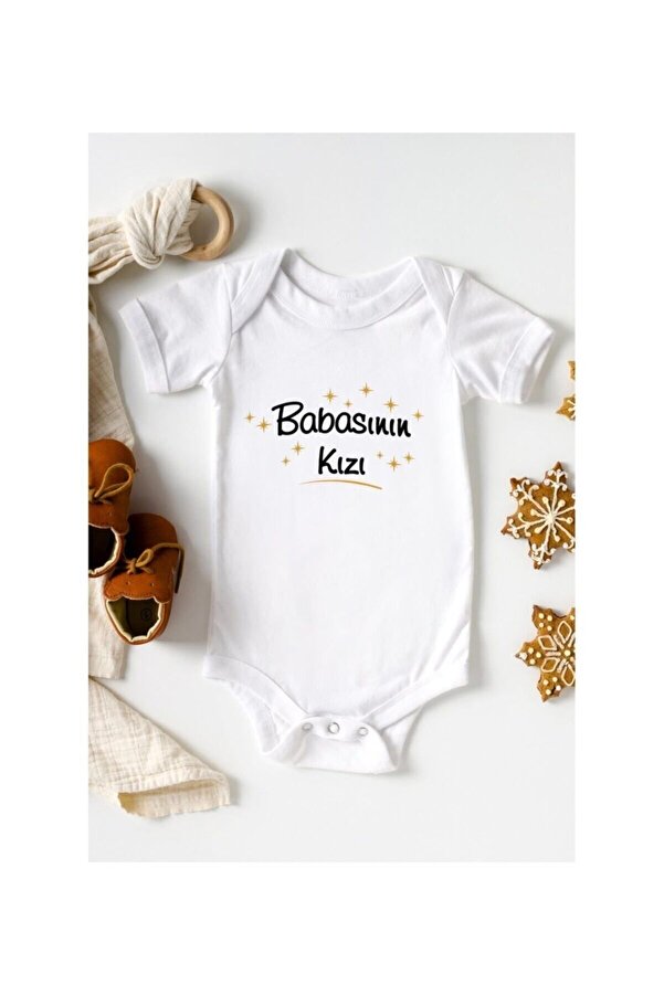 Limon Babasının Kızı Baskılı Yarım Kollu Bebek Body & Zıbın