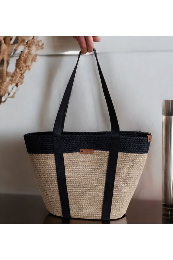 HandmadeSNM-Geantă de plajă din paie - Design confortabil și elegant 1