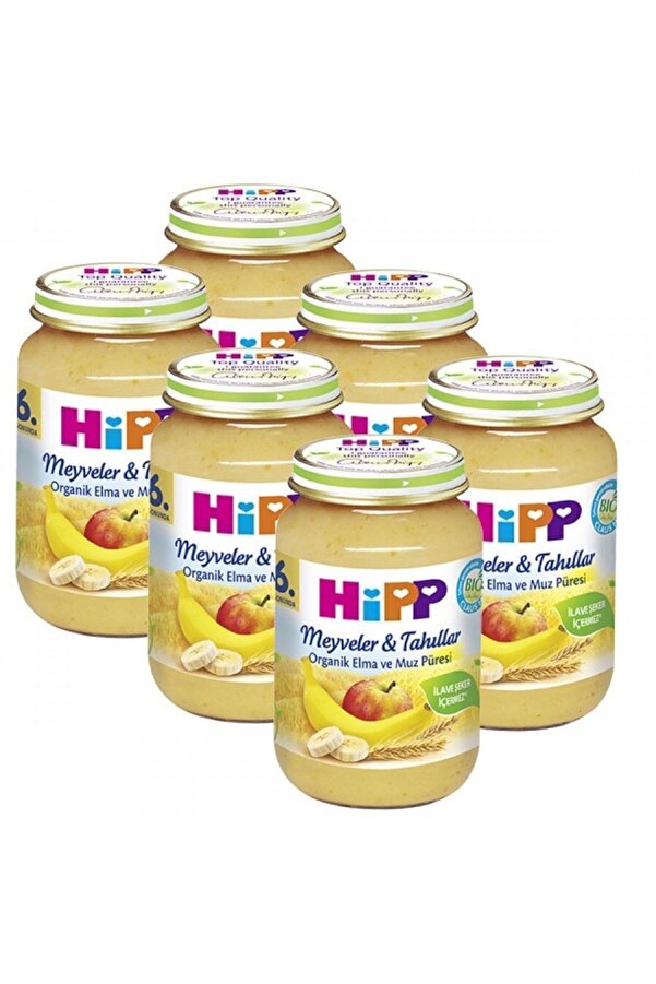 Hipp Organik Elma ve Muz Püresi 190gr 6 Adet