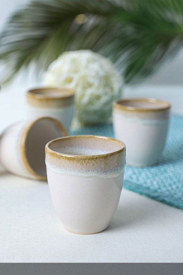Keramika-Κούπα Shizen 8 εκ. Cream Latte - 6 Τεμάχια Q44 1