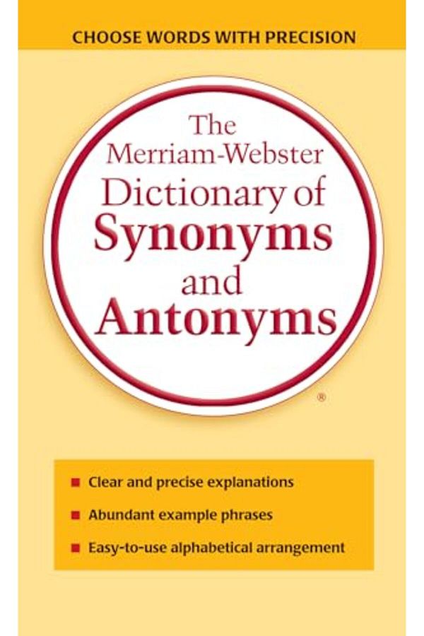 Merriam Webster Inc-The Merriamwebster Dictionary Of Synonyms And Antonyms 1