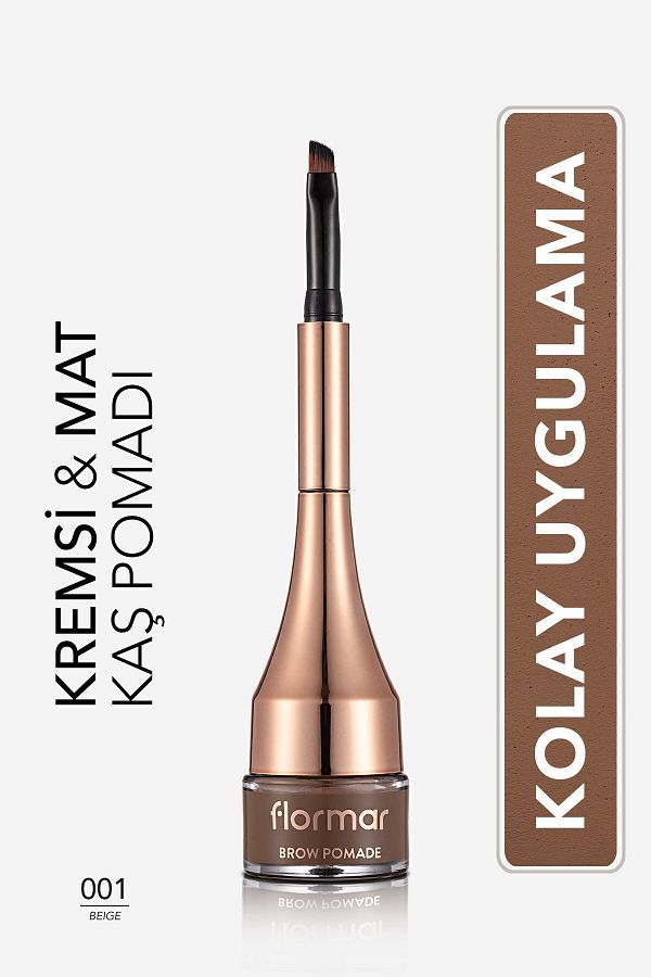 Flormar-Dense Pigmented Permanent Eyebrow Pomade (BEIGE) - Brow Pomade - 001 Beige -8690604572182 1