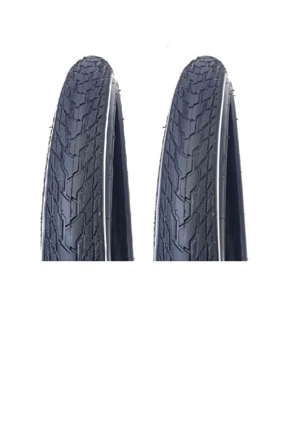GRL-1 mm Armored Reflective Bicycle Outer Tire - 28 Rim 28x1.75 (700x45) (47-622) X 2 Pieces (5101) 1