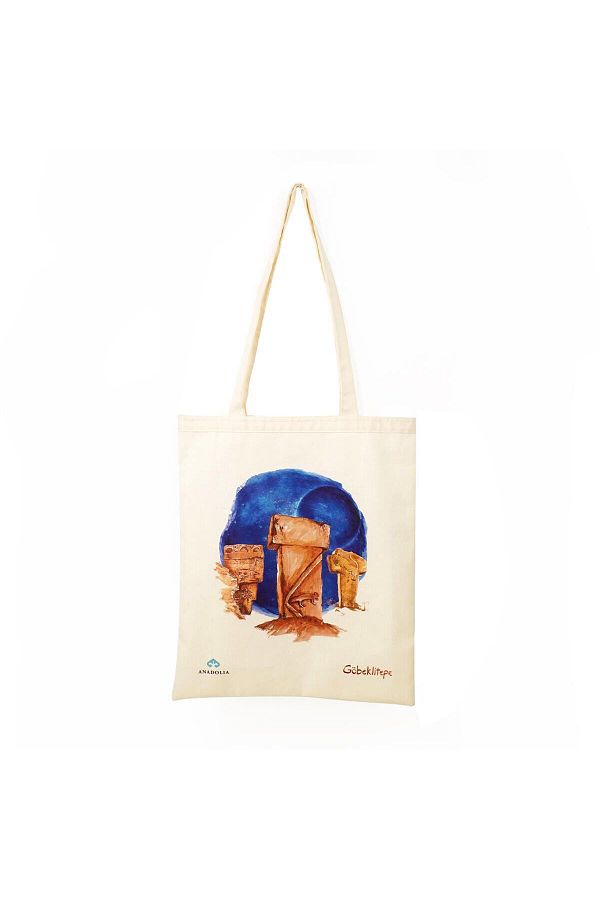 Anadolia-Göbeklitepe - Raw Cloth Bag with Sky Motif 1