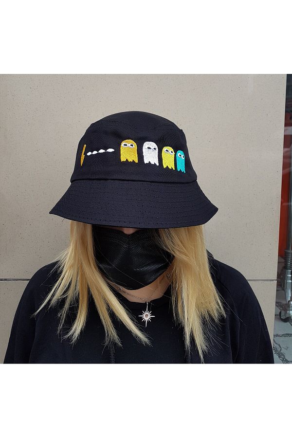 Kostebek Pac Man Black Bucket Hat