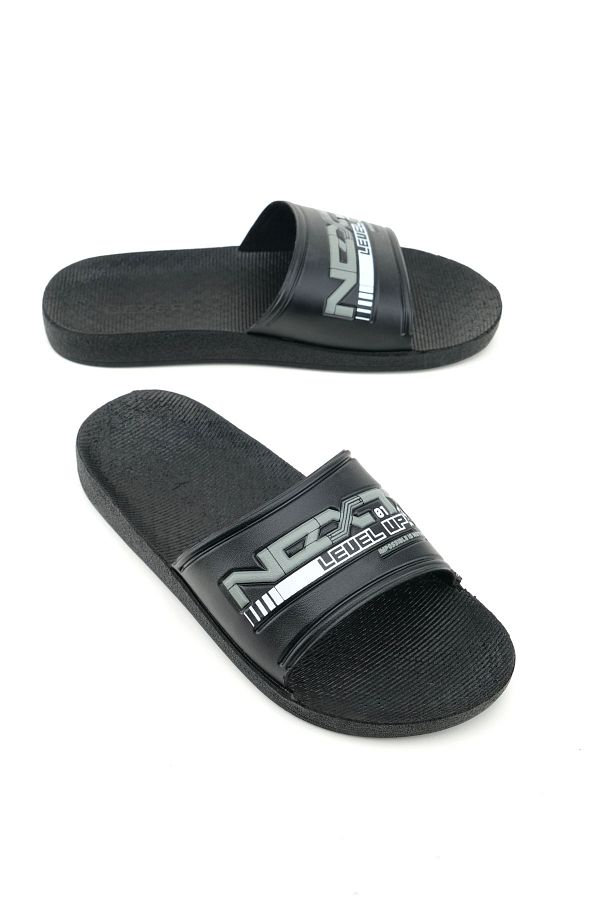 GEZER-Summer Men's Faux Leather Comfortable Sole Casual Slippers 1