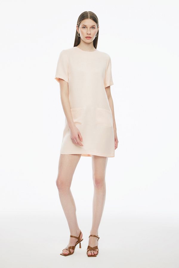 Perspective Loki Powder Colored Regular Fit Short Dress Trendyol