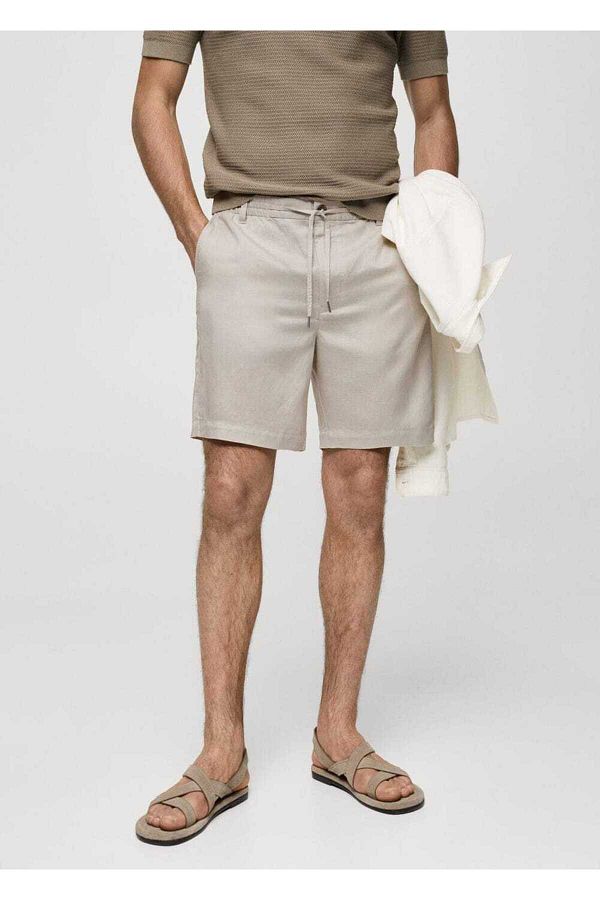 MANGO Man-Linen Corded Shorts 1