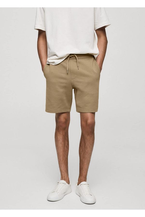 MANGO Man-Pantaloni scurți jogger din bumbac 1