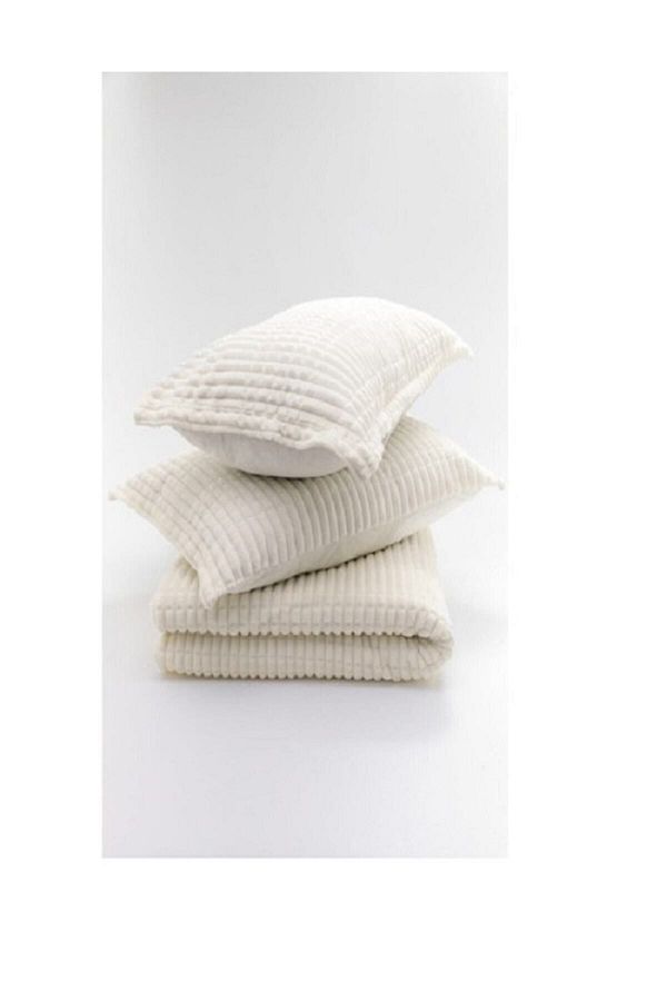 Merinos-Modern Line Ecru 3 Piece Bedspread Set 1