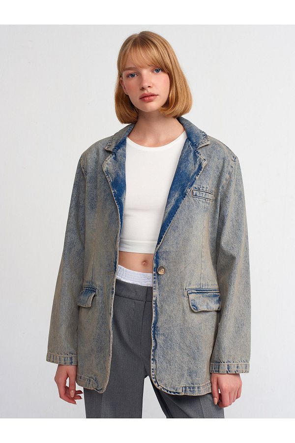 Snow wash denim jacket hotsell