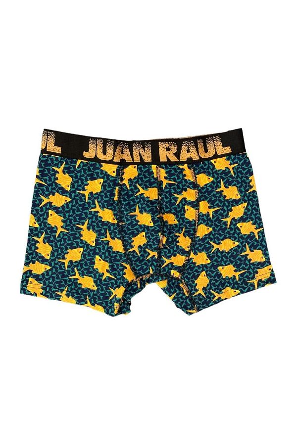 Juan Raul-Yellow Fish Pattern Men's Boxers - Db161 1
