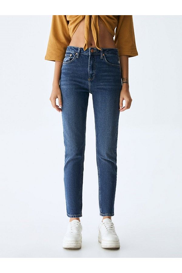 soBasic-Blue Slim Pants 1