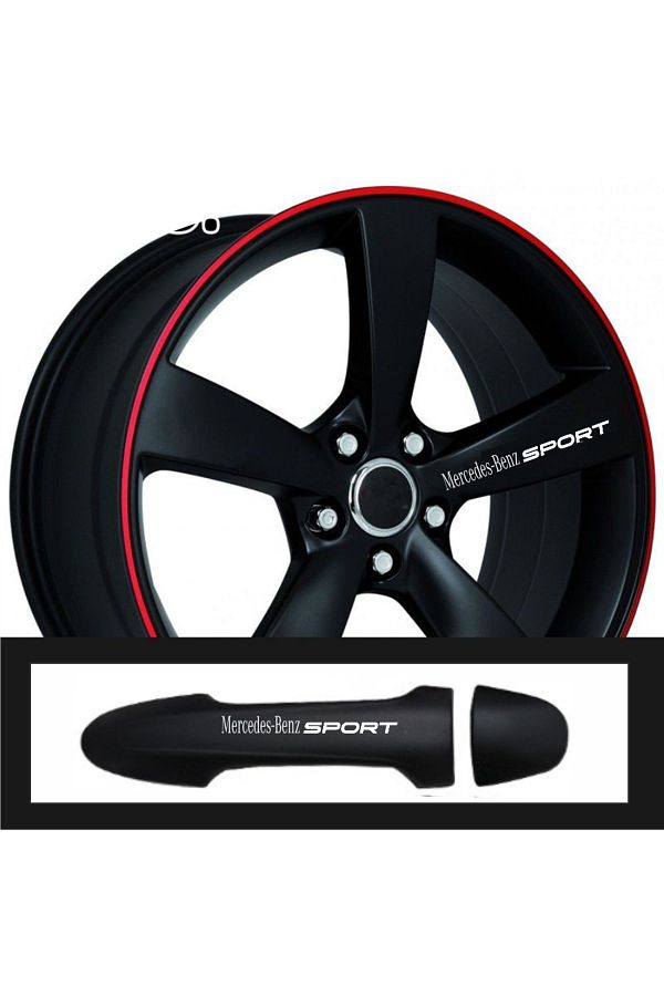 FİXFLEX-Custom New Compatible Accessory for Mercedes C Auto Door Handle/Rim Custom New Sticker 10Pcs 10*1.5cm 1
