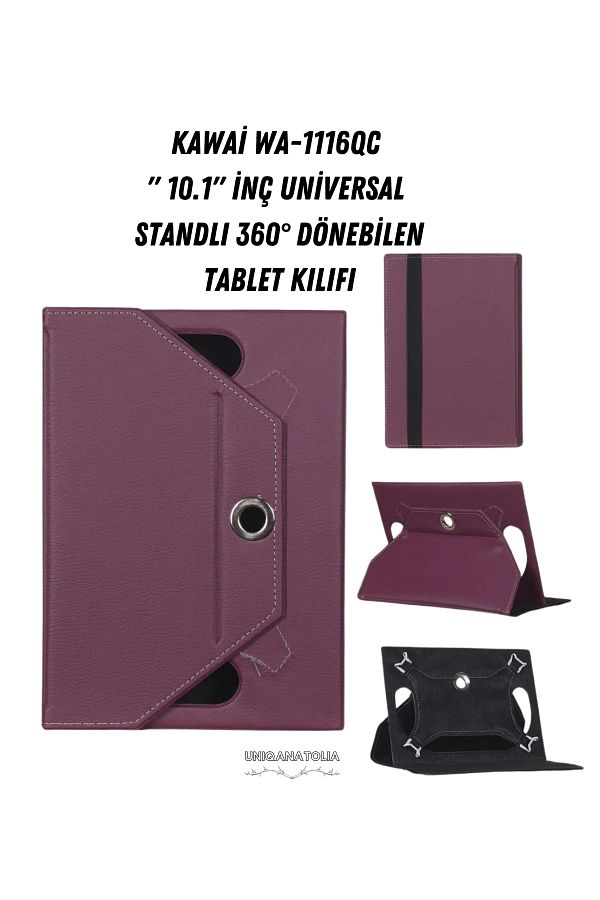 UniqAnatolia-Kawai Wa-1116Qc - 10.1" Universal Stand 360 °   Rotatable Tablet Case 1