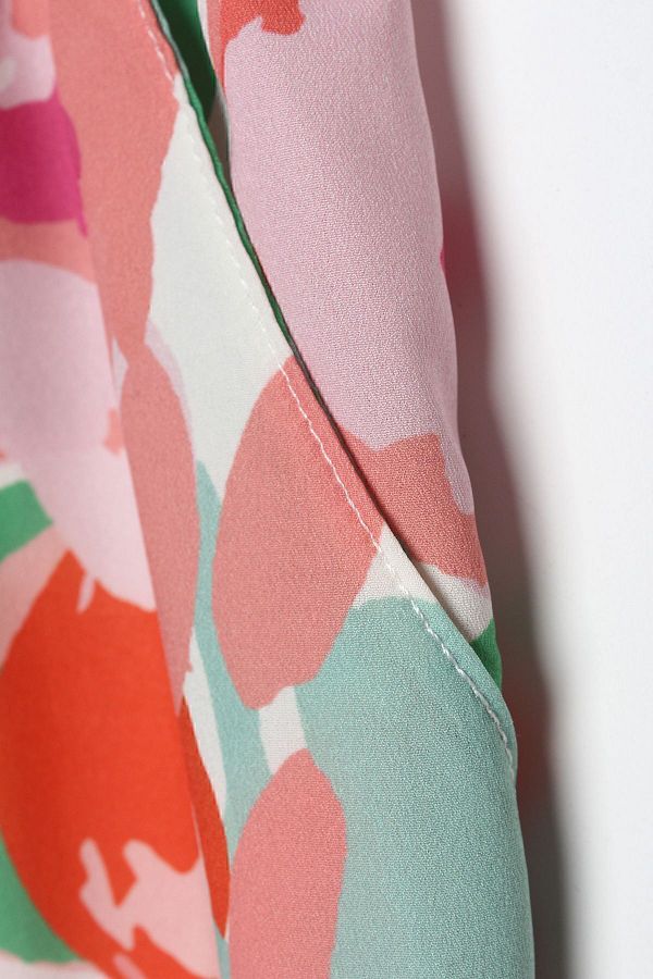 ALLDAY-White-Pink Patterned Comfortable Fit Trousers with Elastic Waist 1