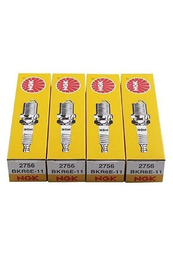 NGK-2756 4-Piece Ignition Spark Plug Set - Bkr6e-11 1