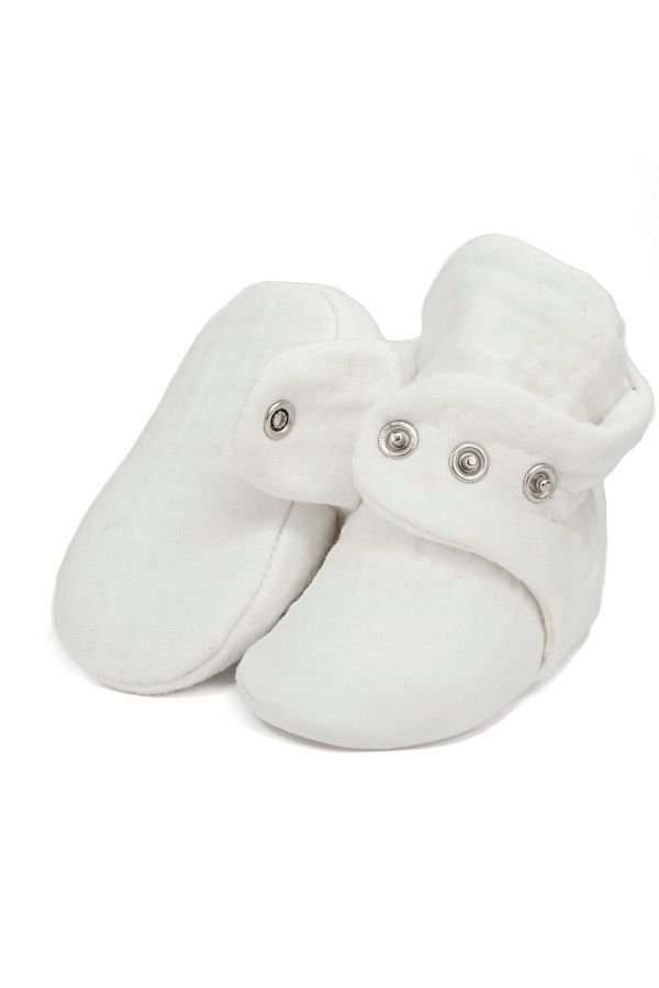SEPETLESENE ONL NE STORE 4 Seasons Usable Organic Cotton Muslin Baby Shoes Newborn Slippers Trendyol