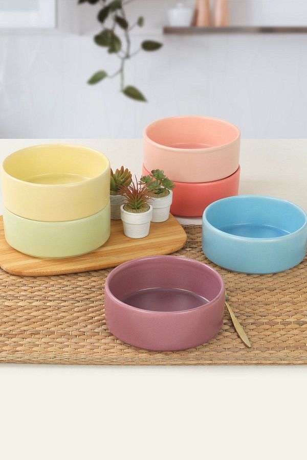 Keramika-Mix Matte Soft Stackable Soup Bowl 14 Cm 6 Pieces 1