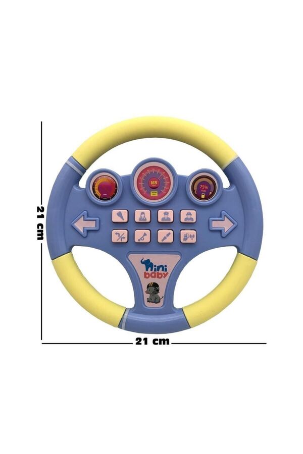 Erdem Oyuncak Nini Baby Direksiyon Eğitici Sesli Müzikli 21*21 Cm 8 Tuşlu Oyuncak Direksiyon