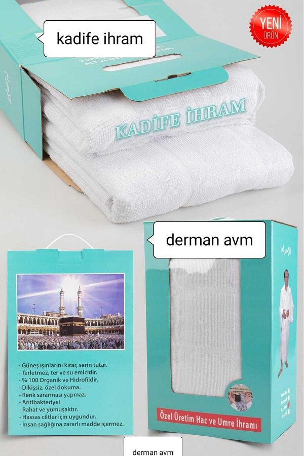 Derman-Set ihram Set complet săpun fără miros șervețele umede fără miros cremă pentru erupții cutanate fără miros 1