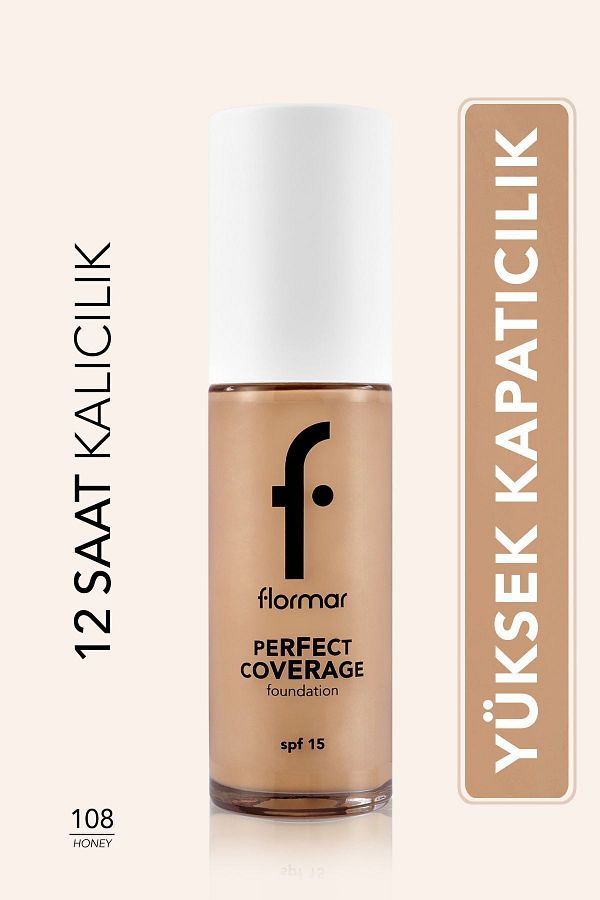 Flormar-Flormar Perfect Coverage Foundation 108 Honey 1
