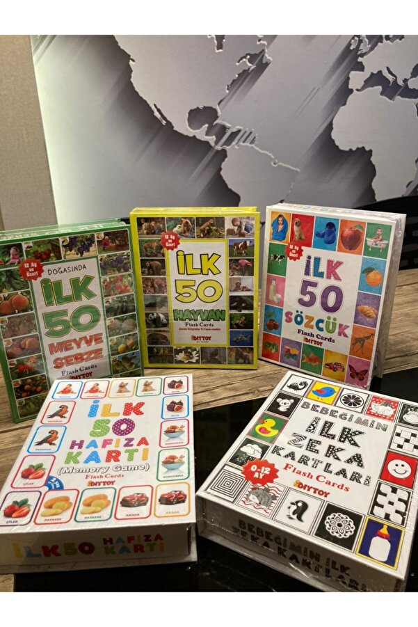 Diytoy Ilk 50 Set ( Hayvan, Sebze Ve Meyve, Hafıza Kartı, Sözcük, Bebeğim Zeka) Set004