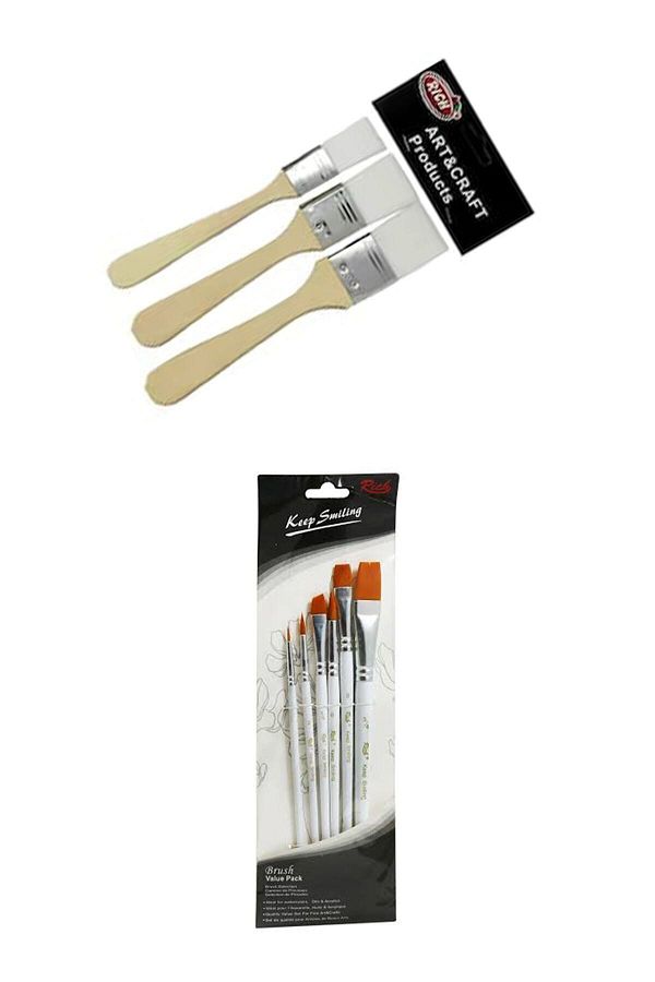 Rich-Keep Smile Floor Brush Set with 6 Brush Set of 3 1