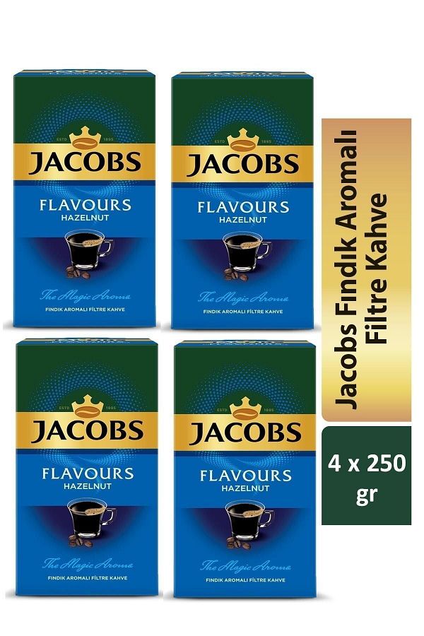 Jacobs-Hazelnut Flavored Filter Coffee 250 Gr X 4 Pieces 1