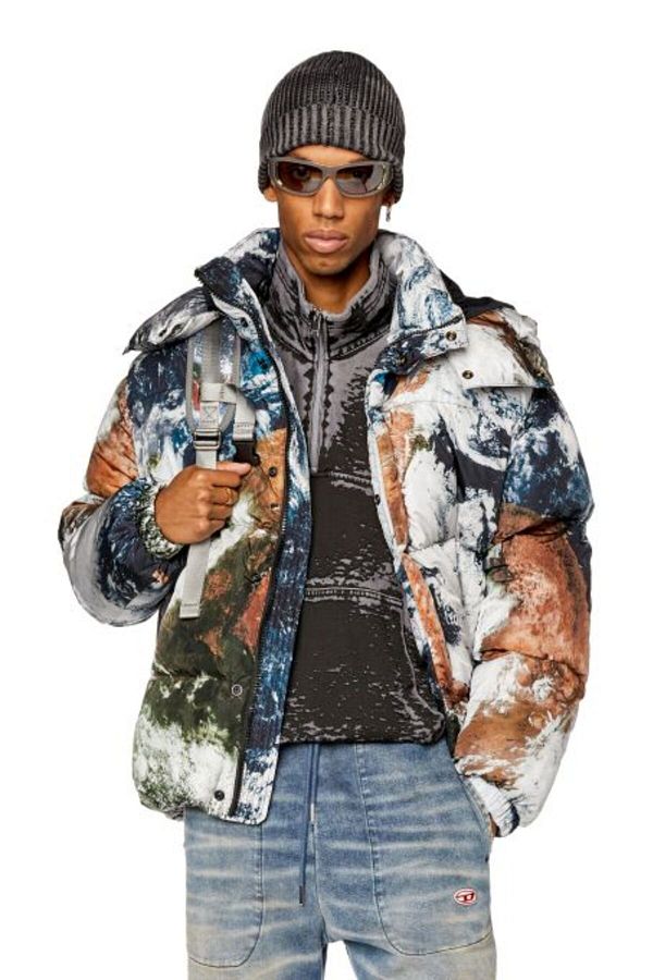 Diesel Winter Jacket White Basic Trendyol