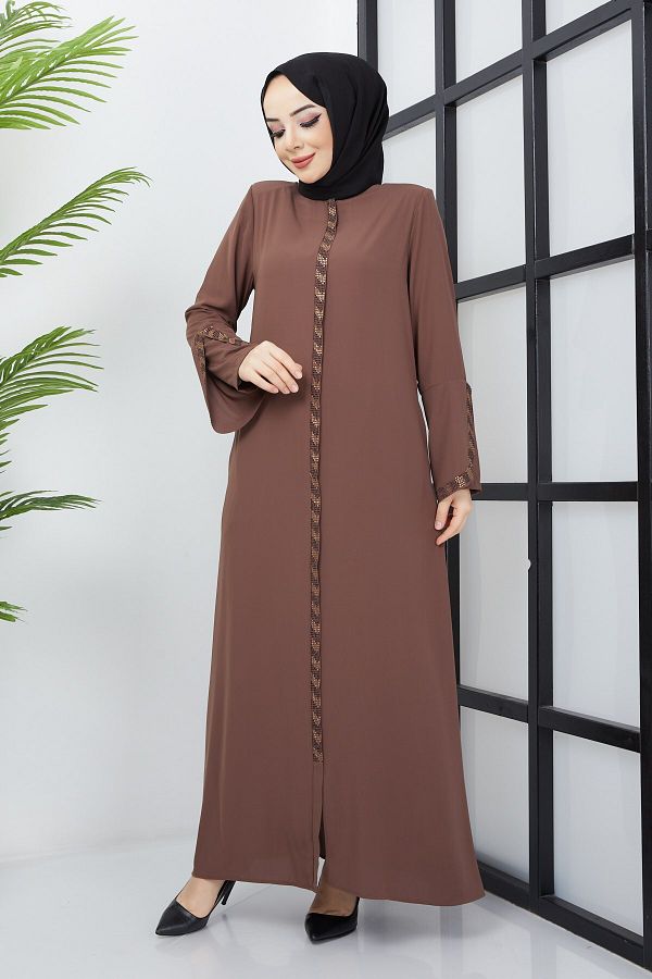 Tan abaya hot sale