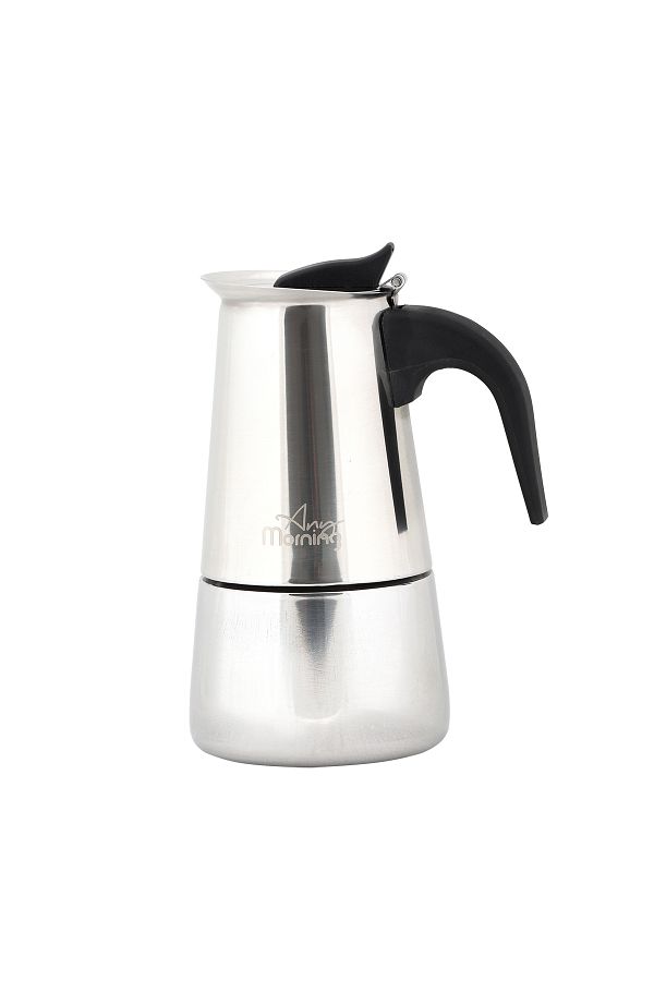 Any Morning-Fe001-6 Espressomaschine Edelstahl Induktion Mokkakanne 300ml 1