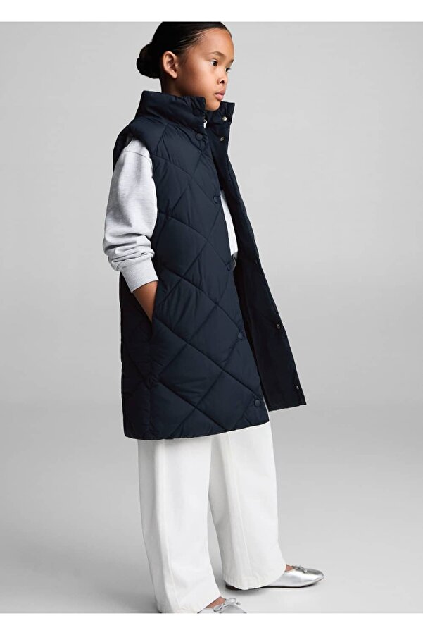 Echtfell Fellweste Schwarz Lang Daunenweste Lange Damensteppweste