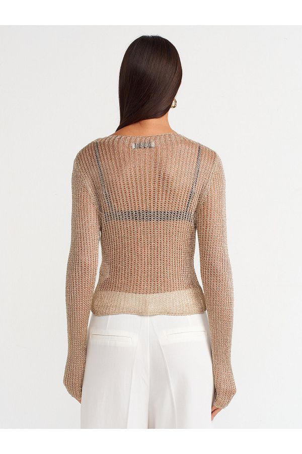 Light gold sweater top