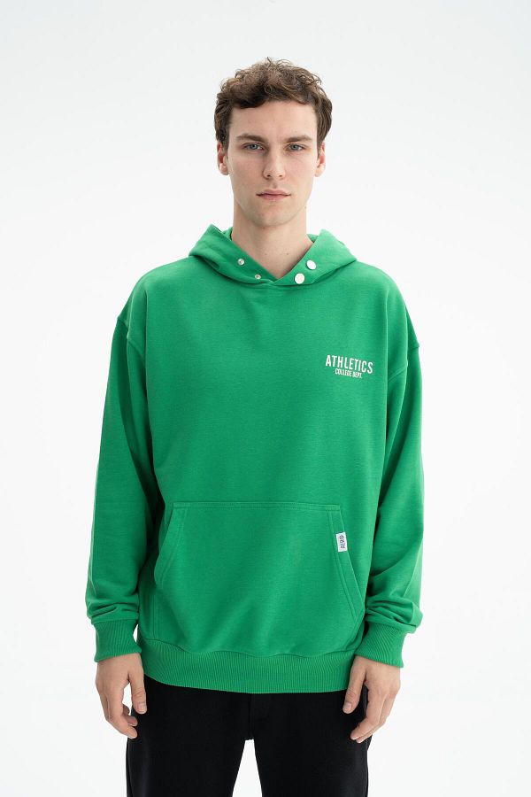Sweatshirt with kangaroo pocket no hood shop