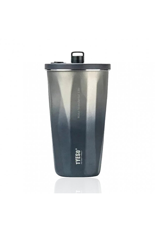 Tyeso Candy Tumbler Vakumlu Paslanmaz Çelik Termos 600 ml Siyah