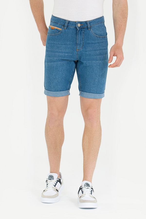 U.S. Polo Assn. Men s Blue Jean Shorts 50264295 Dn0022 Trendyol