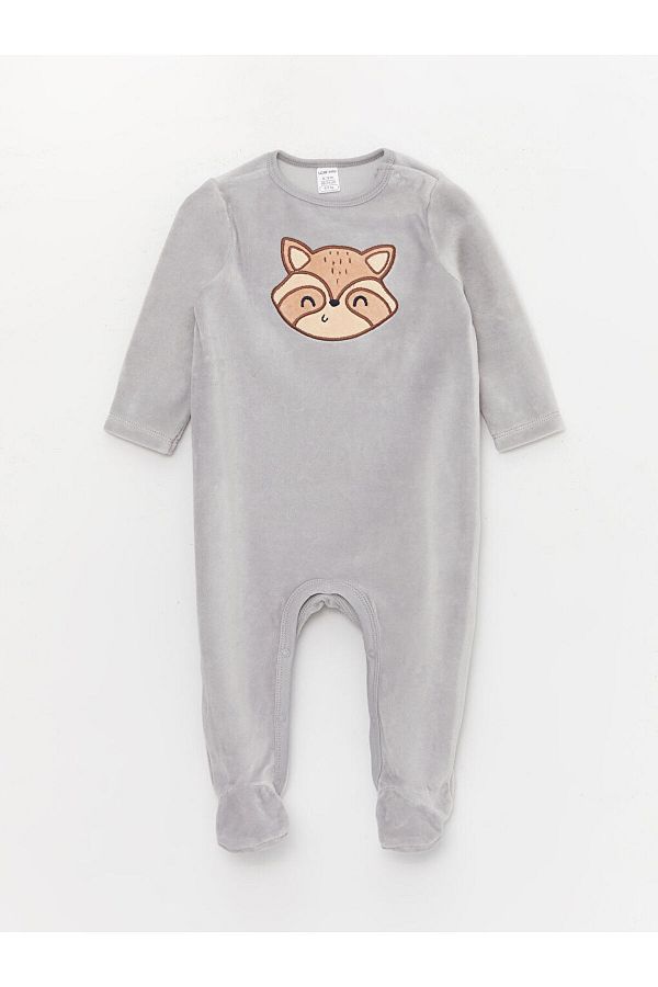 LC Waikiki-Lw – Plüsch-Overall für Jungen mit Stickerei-Detail (0–12 Monate mit Stiefeletten, 12 Monate ohne Stiefeletten) 1