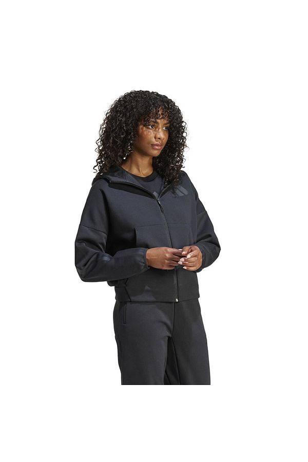 Adidas hooded tracksuit top shop