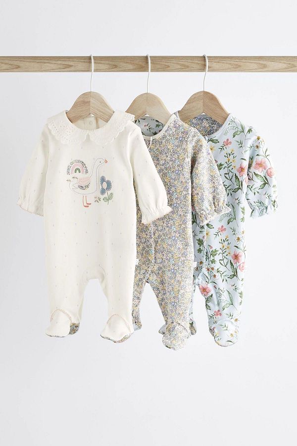 Next Baby-Soft Color Patterned 3-piece Jumpsuit Set 1