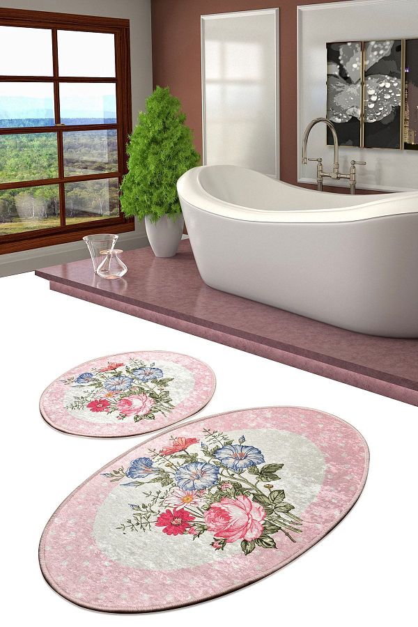 Chilai Home-Set de covorașe de baie Coco din 2 piese - Covor și Djtbanyo 1