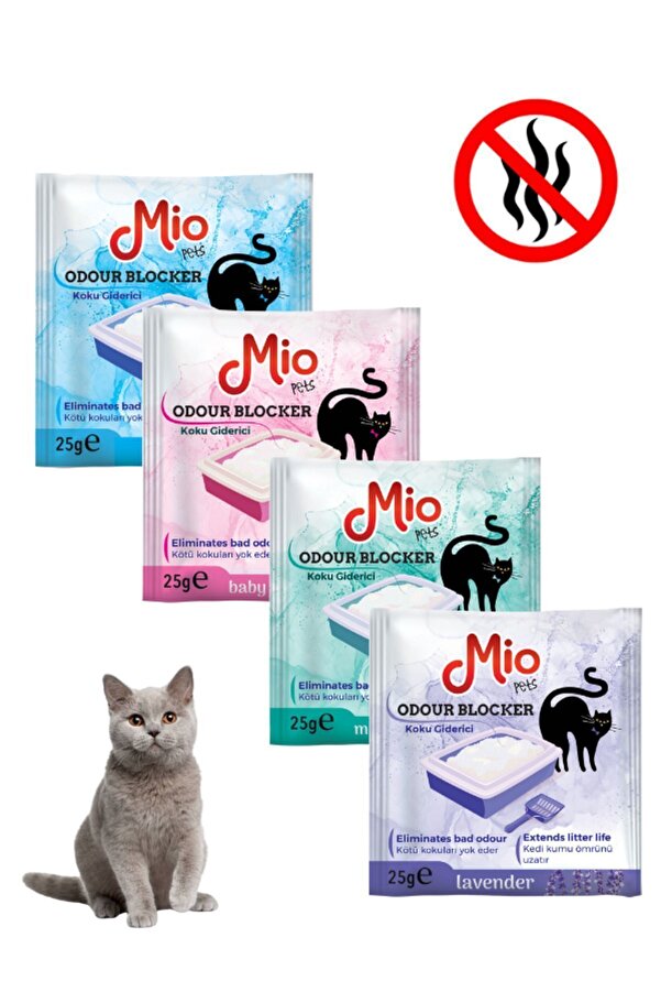 PureCanpati 4'lü Kedi Kumu Koku Giderici (Lavanta,Marsilya Sabunu,Bebek Pudralı,Okyanus Esintili)