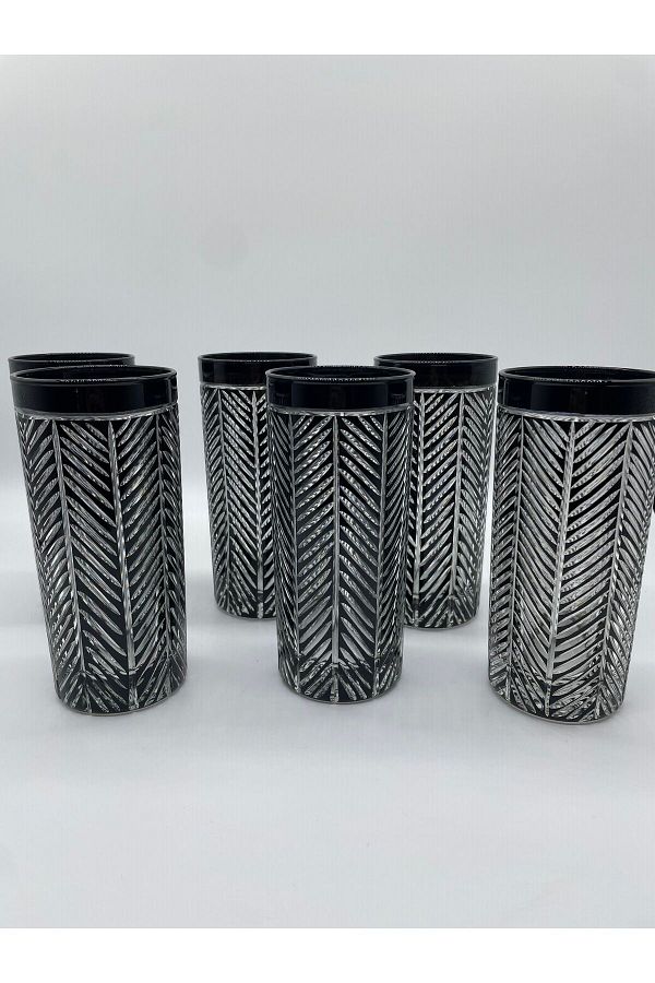 CS Home Design-Palm Tree Patterned Black Soft Drink Cup 1