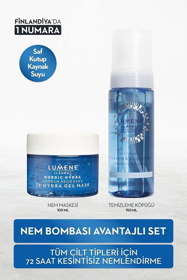 LUMENE-Cleansing Foam - Moisture Mask Set 1